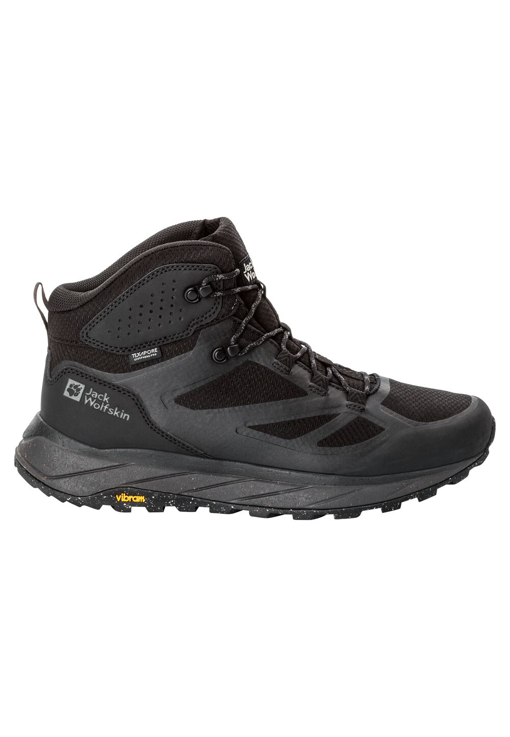 Jack Wolfskin Wasserdichte Wanderschuhe Herren Terraventure Texapore Mid Men 43 schwarz black von Jack Wolfskin