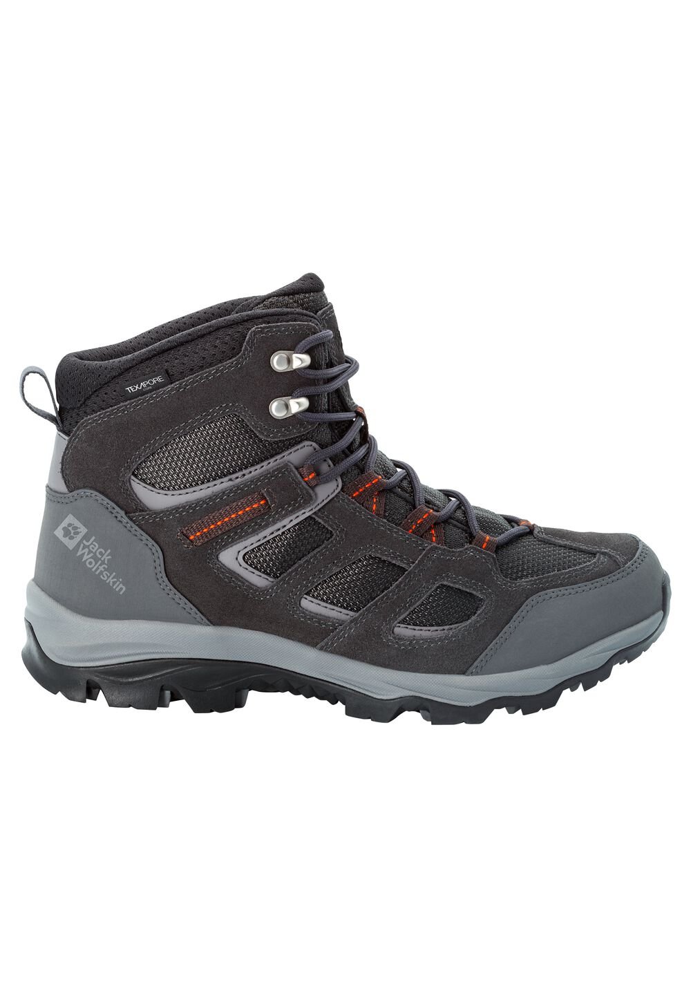 Jack Wolfskin Wasserdichte Wanderschuhe Herren Vojo 3 Texapore Mid Men 39.5 grau grey / orange von Jack Wolfskin