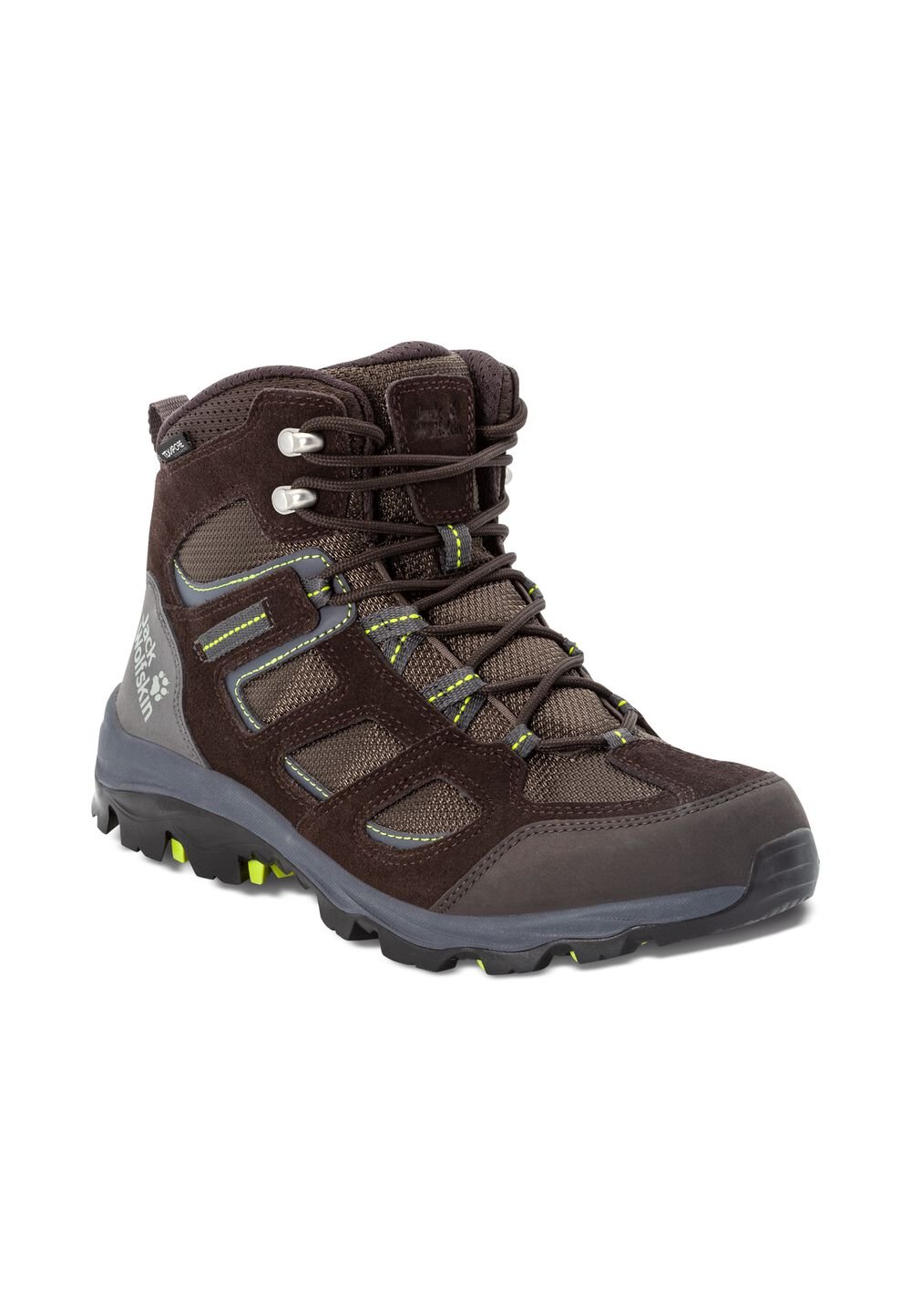 Jack Wolfskin Wasserdichte Wanderschuhe Herren Vojo 3 Texapore Mid Men 40 dark brown / lime dark brown / lime von Jack Wolfskin