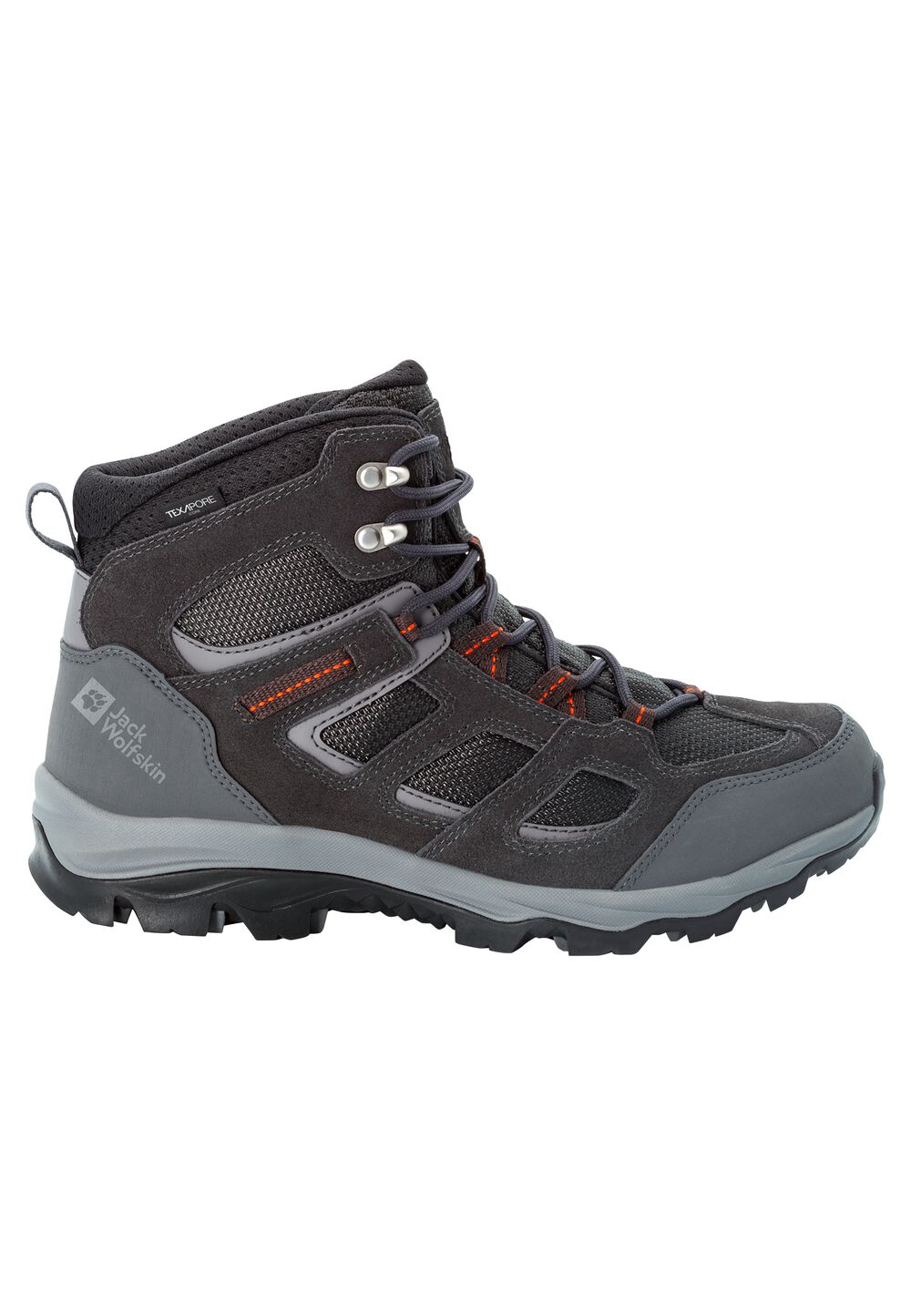 Jack Wolfskin Wasserdichte Wanderschuhe Herren Vojo 3 Texapore Mid Men 42.5 grau grey / orange von Jack Wolfskin