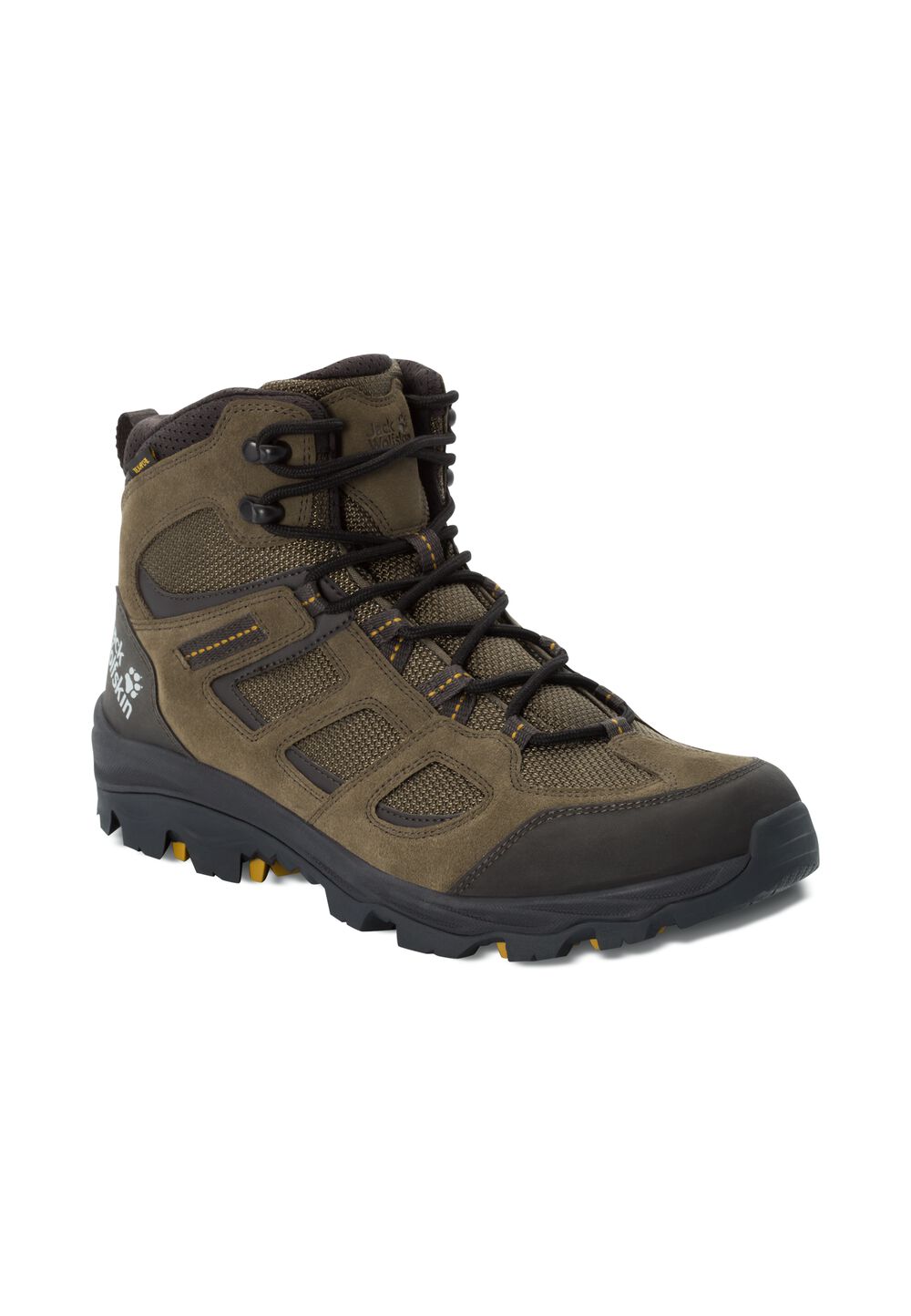 Jack Wolfskin Wasserdichte Wanderschuhe Herren Vojo 3 Texapore Mid Men 48 grün khaki / phantom von Jack Wolfskin