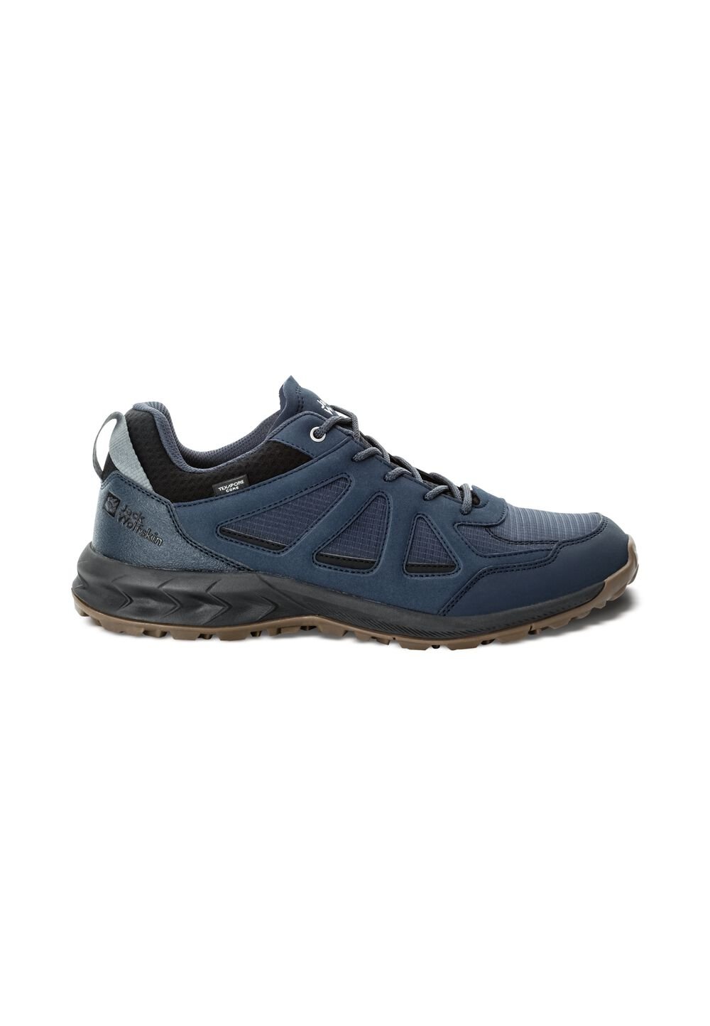 Jack Wolfskin Wasserdichte Wanderschuhe Herren Woodland 2 Texapore Low Men 40.5 blau night blue von Jack Wolfskin