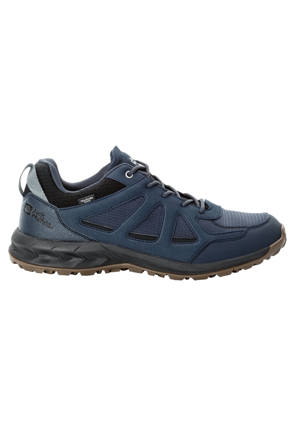 Jack Wolfskin Wasserdichte Wanderschuhe Herren Woodland 2 Texapore Low Men 42.5 blau night blue von Jack Wolfskin