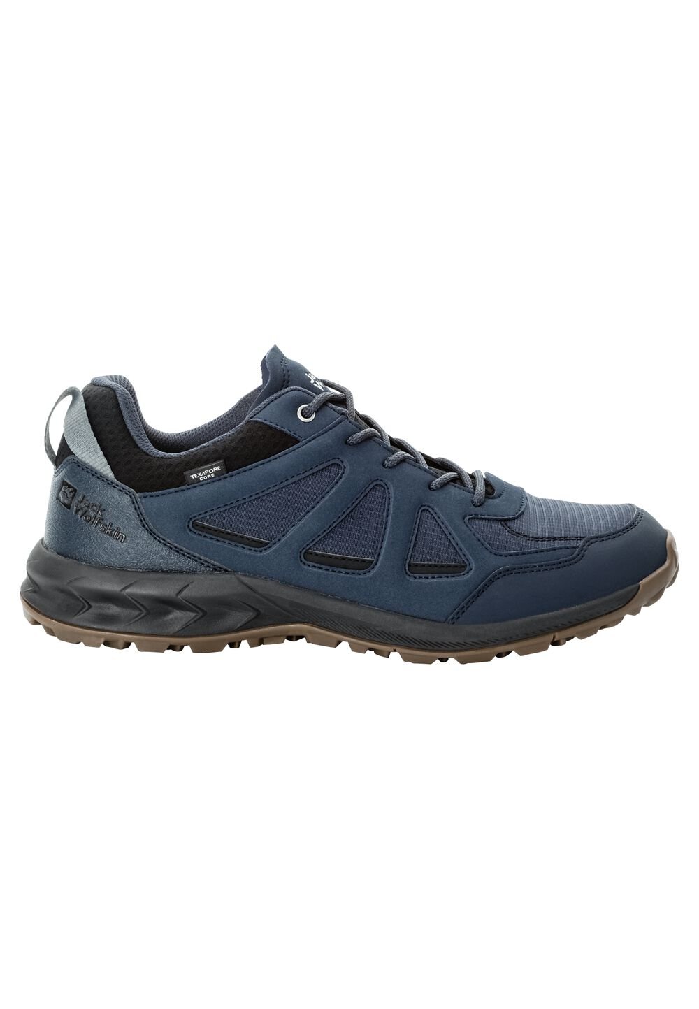 Jack Wolfskin Wasserdichte Wanderschuhe Herren Woodland 2 Texapore Low Men 44.5 blau night blue von Jack Wolfskin