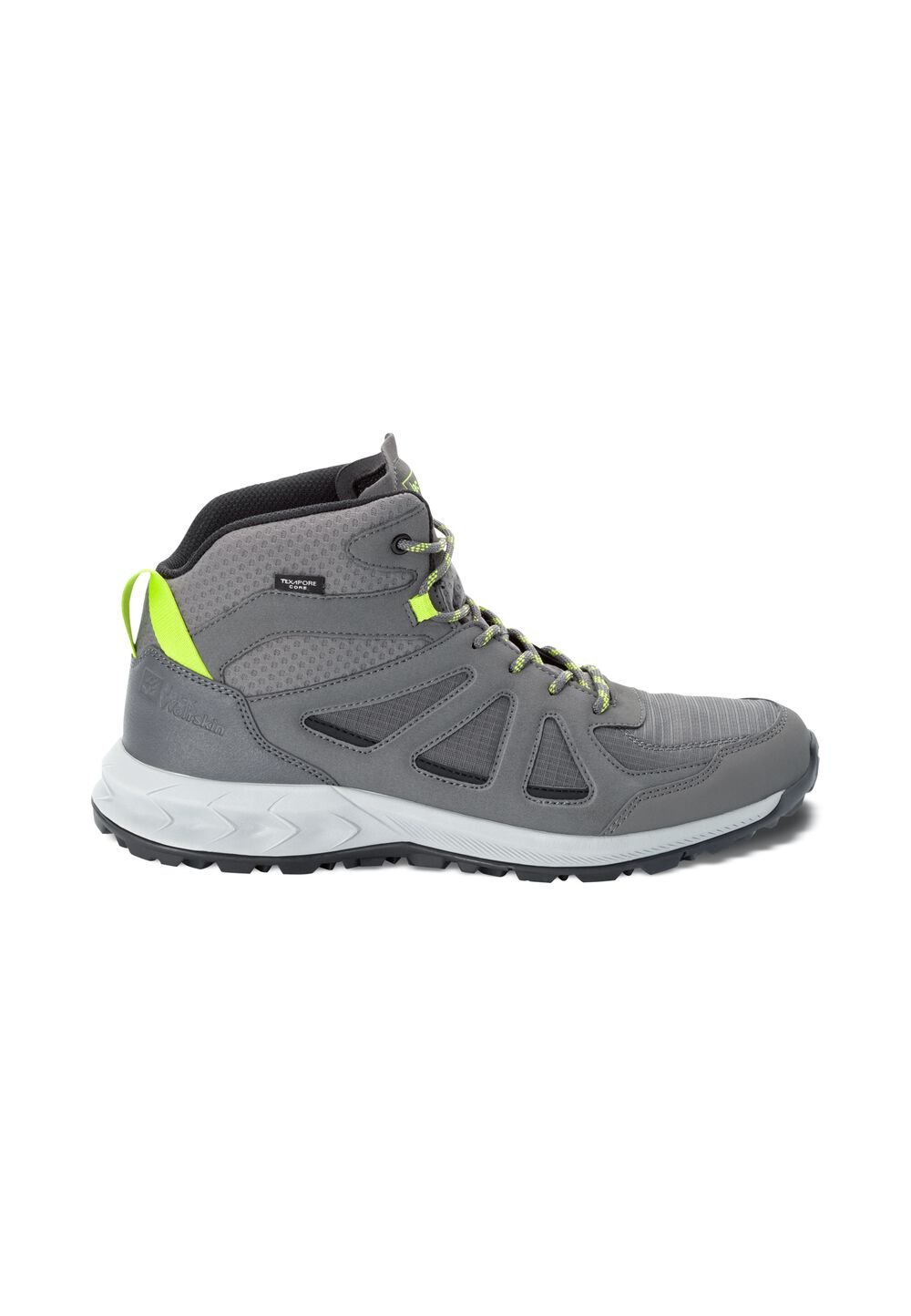 Jack Wolfskin Wasserdichte Wanderschuhe Herren Woodland 2 Texapore Mid Men 39.5 grau pebble grey von Jack Wolfskin