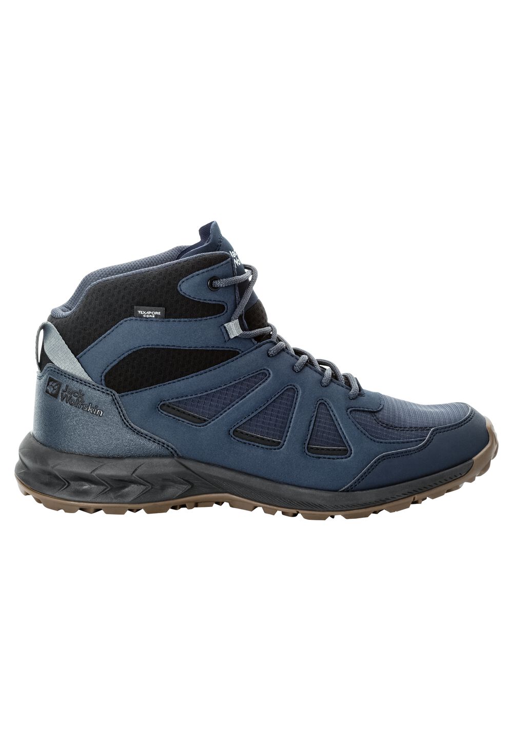 Jack Wolfskin Wasserdichte Wanderschuhe Herren Woodland 2 Texapore Mid Men 42 blau night blue von Jack Wolfskin