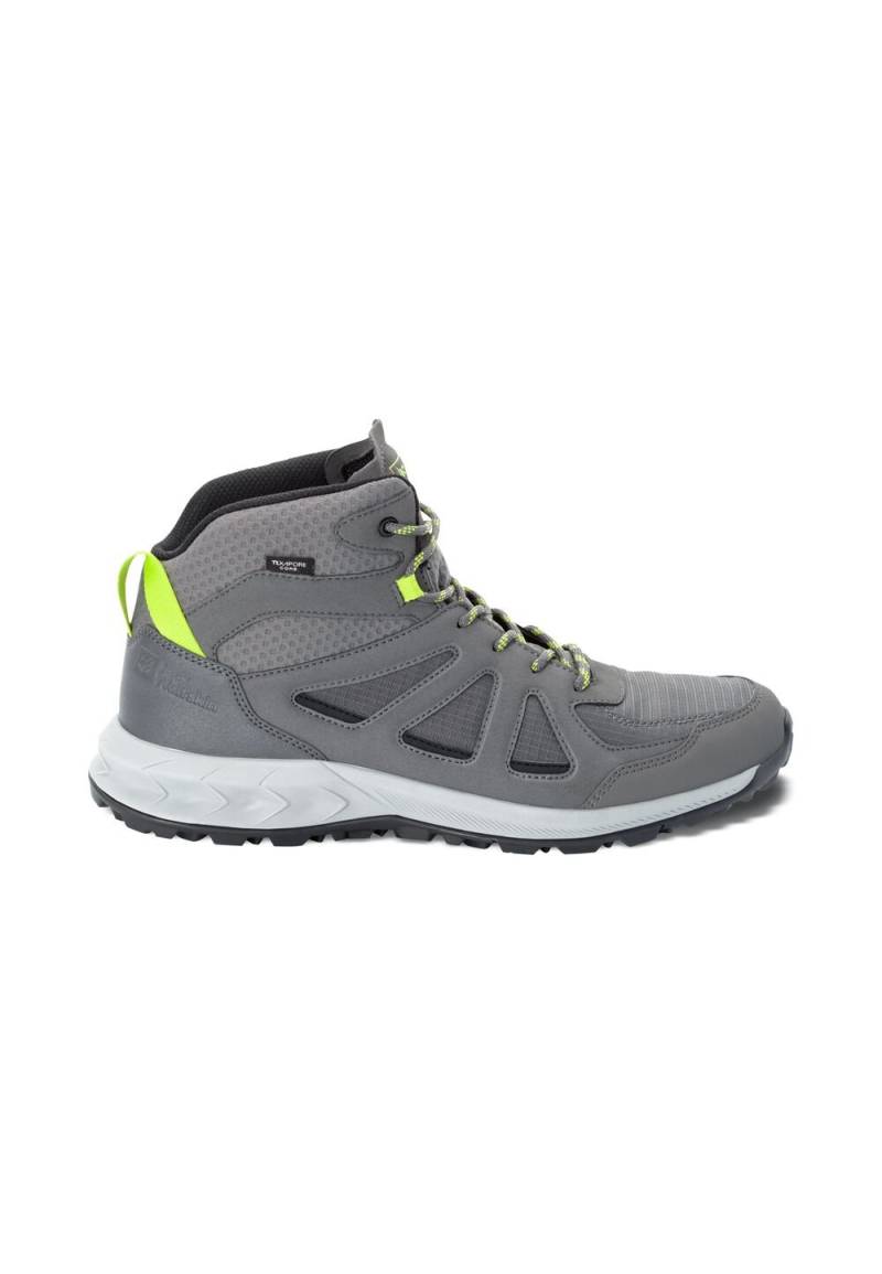 Jack Wolfskin Wasserdichte Wanderschuhe Herren Woodland 2 Texapore Mid Men 42 grau pebble grey von Jack Wolfskin