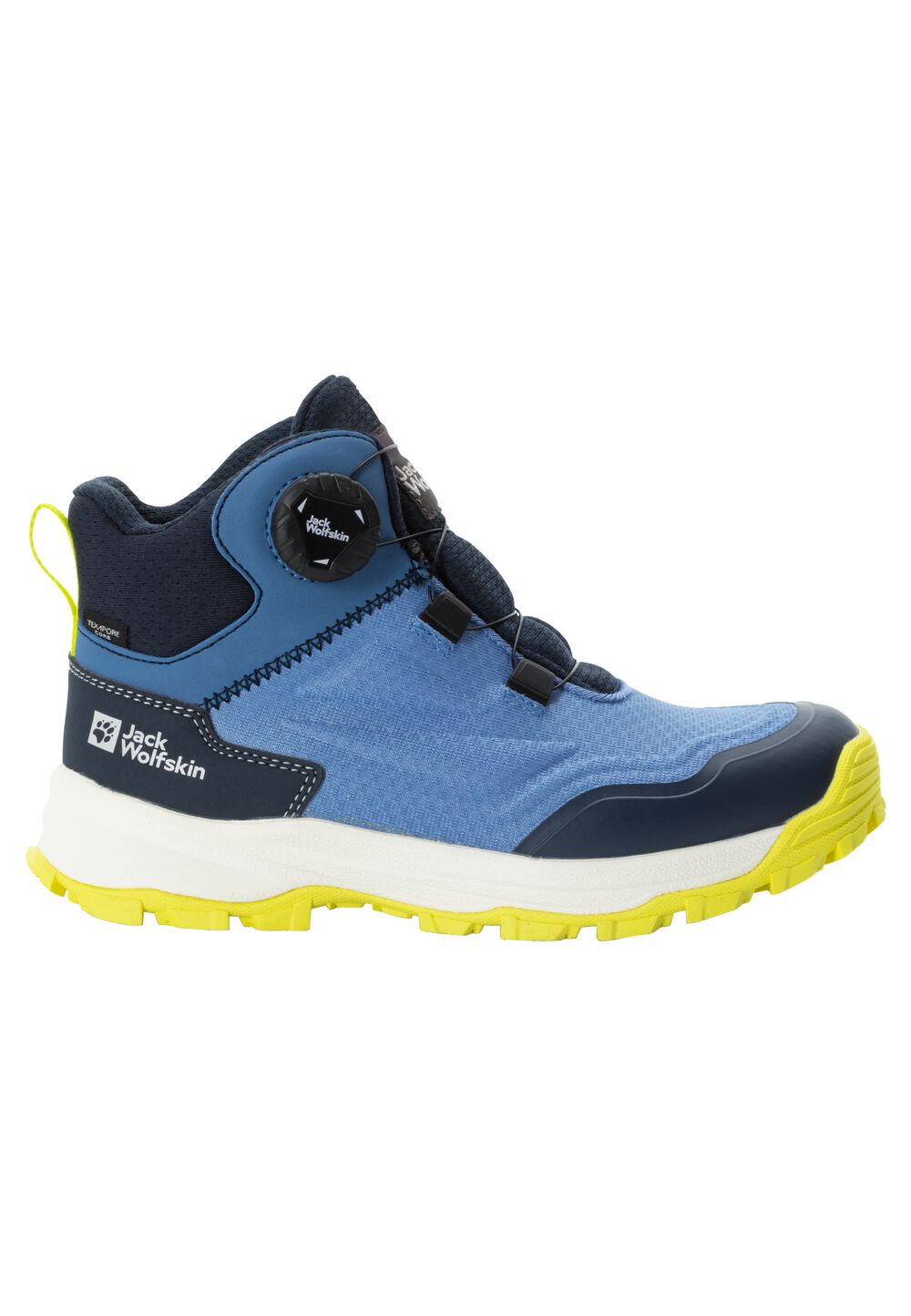 Jack Wolfskin Wasserdichte Wanderschuhe Kinder Cyrox Texapore Dial Mid Kids 40 elemental blue elemental blue von Jack Wolfskin