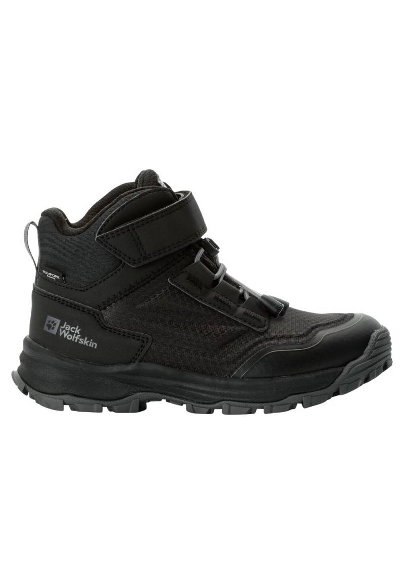 Jack Wolfskin Wasserdichte Wanderschuhe Kinder Cyrox Texapore Mid Kids 27 black black von Jack Wolfskin