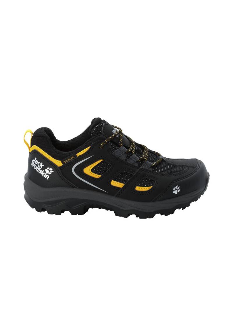 Jack Wolfskin Wasserdichte Wanderschuhe Kinder Vojo Texapore Low Kids 33 black / burly yellow Black / Burly Yellow von Jack Wolfskin