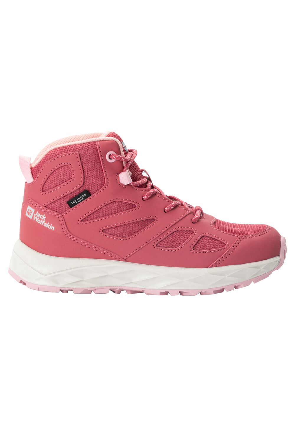 Jack Wolfskin Wasserdichte Wanderschuhe Kinder Woodland 2 Texapore Mid Kids 34 soft pink soft pink von Jack Wolfskin