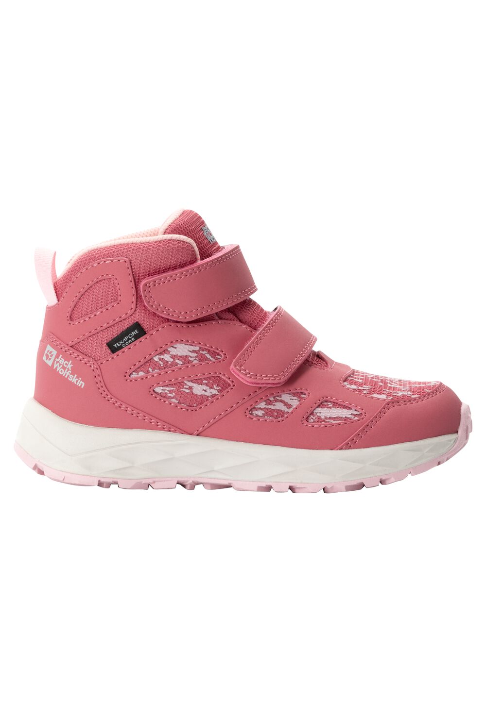 Jack Wolfskin Wasserdichte Wanderschuhe Kinder Woodland 2 Texapore Mid VC Kids 33 soft pink soft pink von Jack Wolfskin