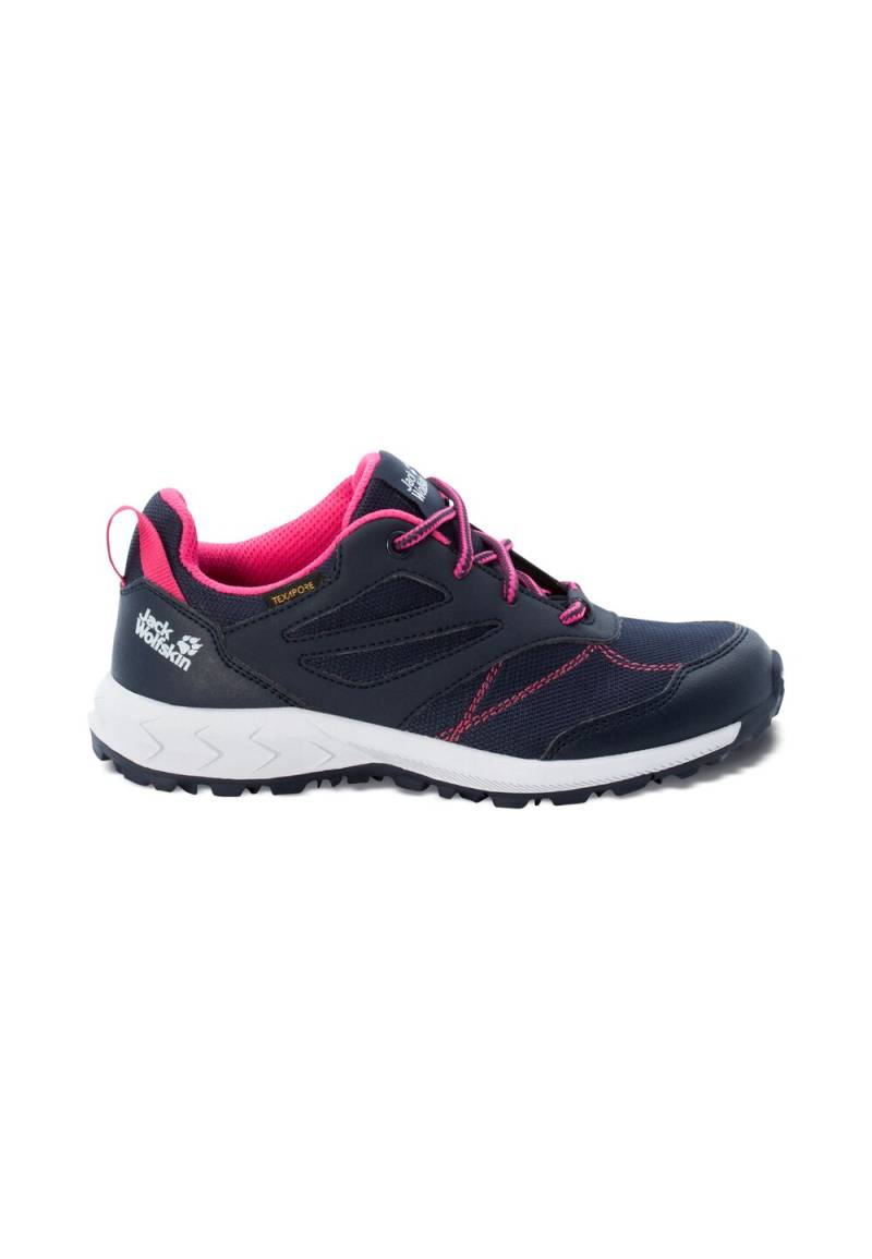 Jack Wolfskin Wasserdichte Wanderschuhe Kinder Woodland Texapore Low Kids 32 night blue / pink night blue / pink von Jack Wolfskin