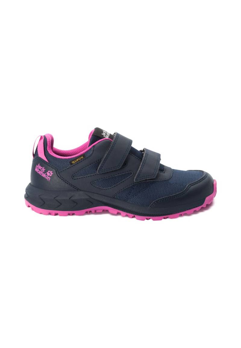 Jack Wolfskin Wasserdichte Wanderschuhe Kinder Woodland Texapore Low VC Kids 30 blau blue / pink von Jack Wolfskin