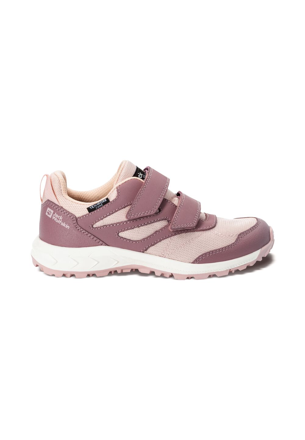 Jack Wolfskin Wasserdichte Wanderschuhe Kinder Woodland Texapore Low VC Kids 37 ash mauve ash mauve von Jack Wolfskin