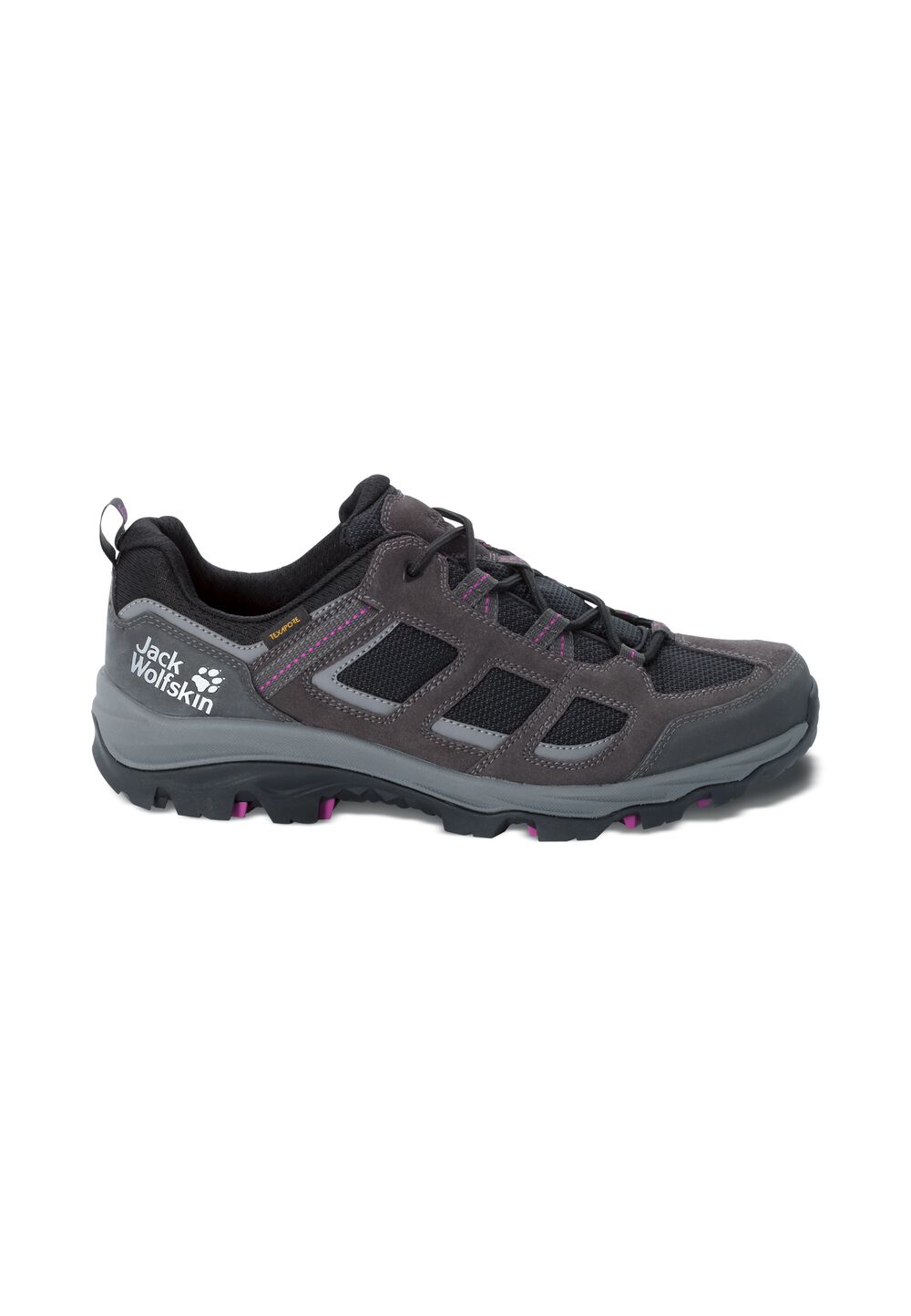 Jack Wolfskin Wasserdichte Wanderschuhe Damen Vojo 3 Texapore Low Women 41 grau dark steel / purple von Jack Wolfskin