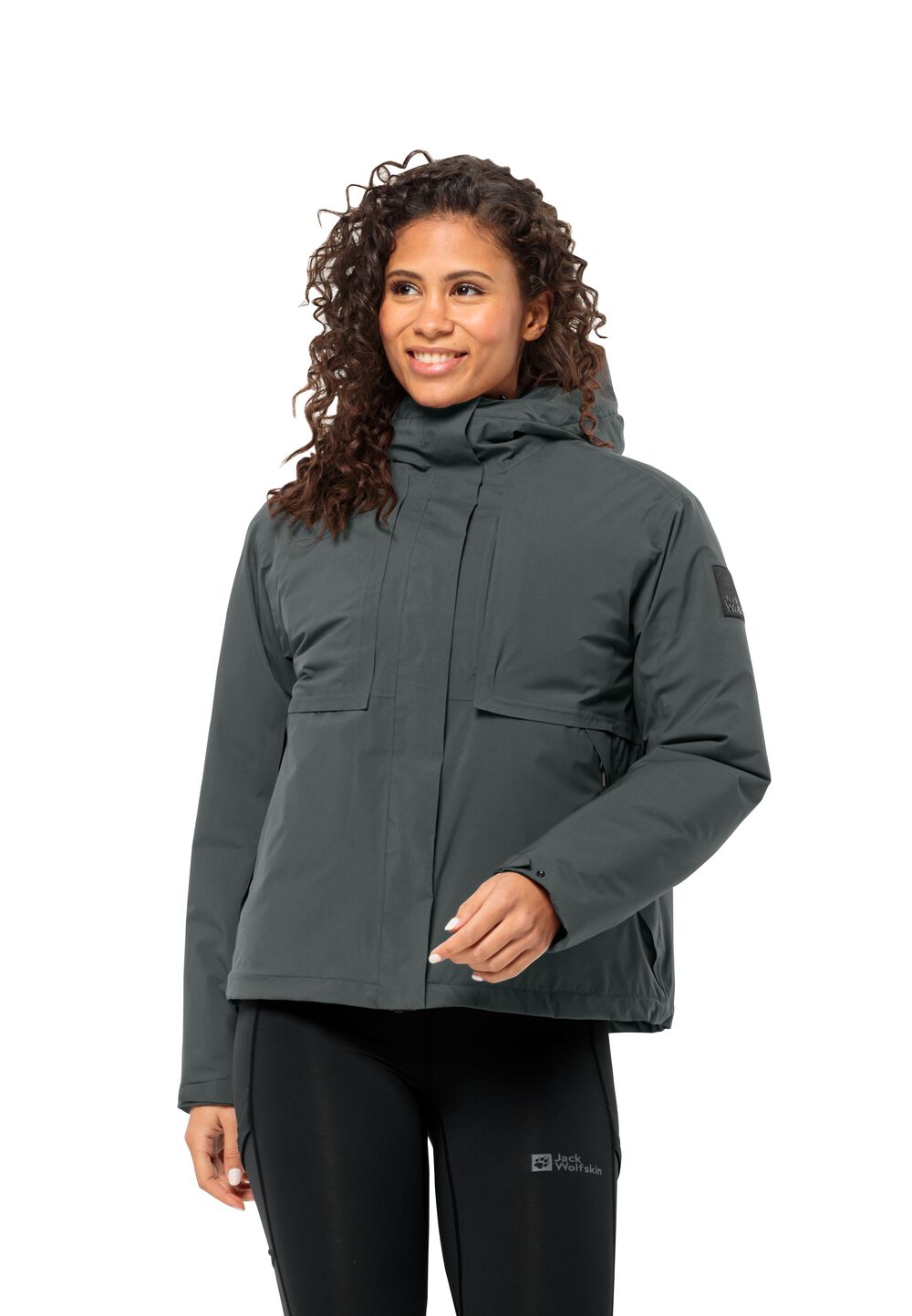 Jack Wolfskin Wasserdichte Winterjacke Damen Wandermood Jacket Women XXL grau slate green von Jack Wolfskin