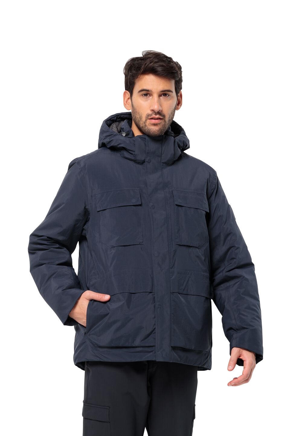 Jack Wolfskin Wasserdichte Winterjacke Herren Textor Utility Jacket Men L blau night blue von Jack Wolfskin