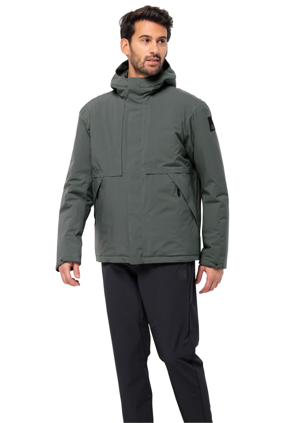 Jack Wolfskin Wasserdichte Winterjacke Herren Wandermood Jacket Men XXL grau slate green von Jack Wolfskin