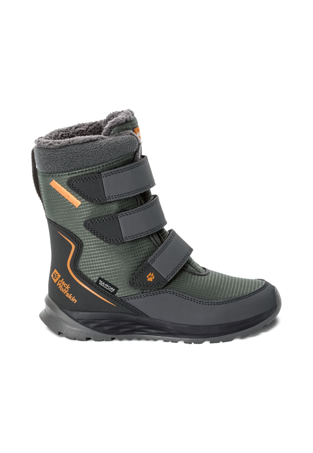 Jack Wolfskin Wasserdichte Winterstiefel Kinder Polar Boot Texapore High VC Kids 27 grau slate green von Jack Wolfskin