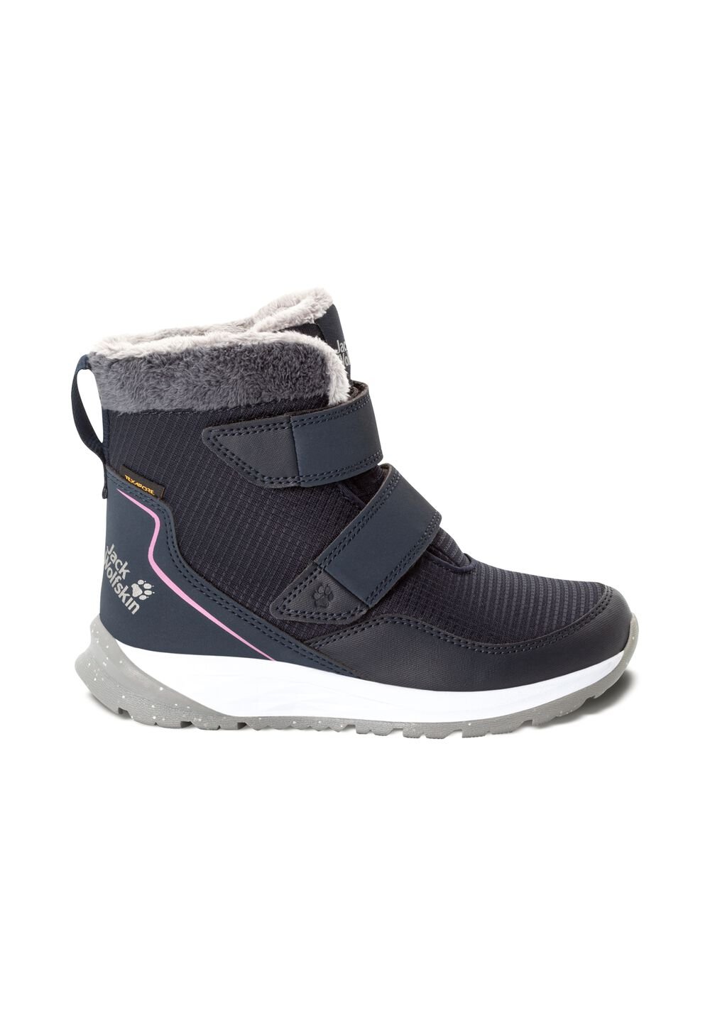 Jack Wolfskin Wasserdichte Winterstiefel Kinder Polar Wolf Texapore Mid VC Kids 26 blau dark blue / rose von Jack Wolfskin