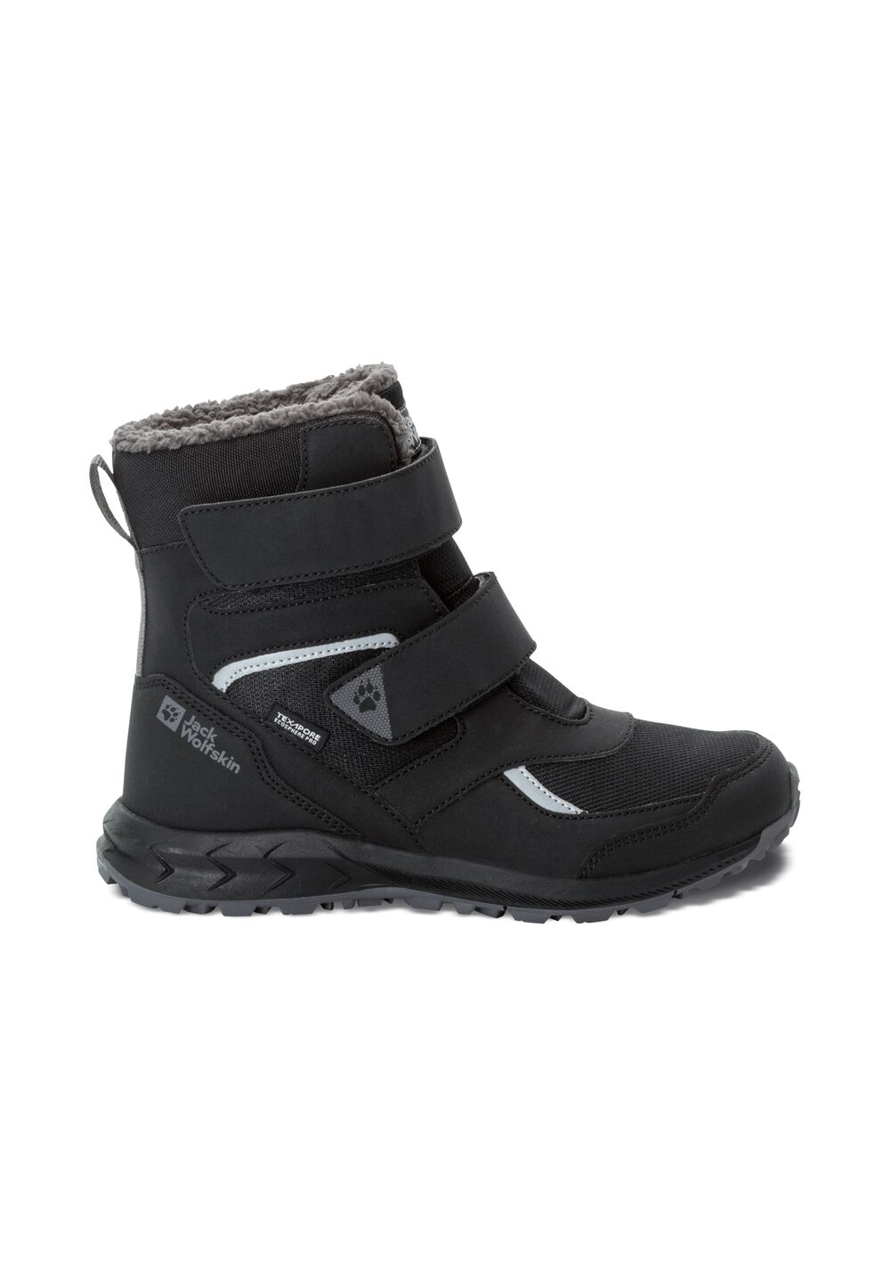 Jack Wolfskin Wasserdichte Winterstiefel Kinder Woodland WT Texapore High VC Kids 31 schwarz black von Jack Wolfskin