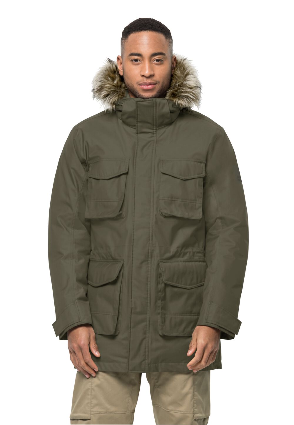 Jack Wolfskin Wasserdichter Daunenmantel Herren Winterfrost Down Parka Men L island moss island moss von Jack Wolfskin