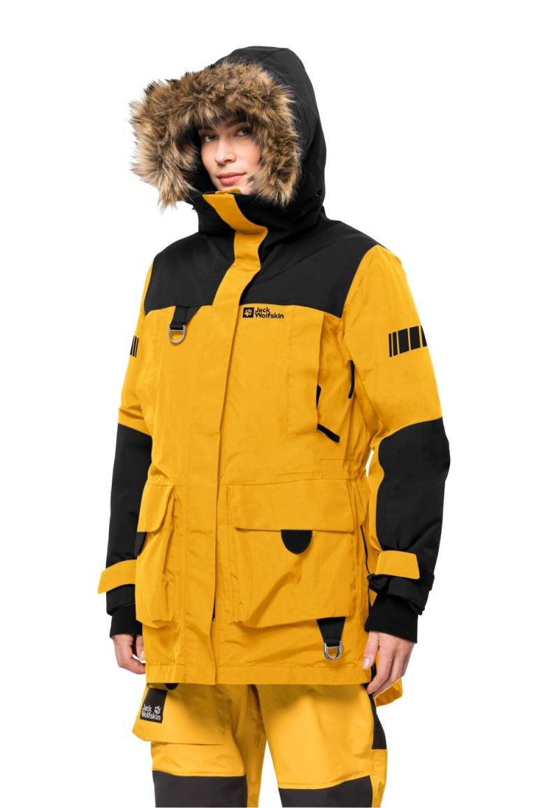 Jack Wolfskin Wasserdichter Expeditions-Daunenmantel Damen 1995 Series Parka Women L gelb burly yellow XT von Jack Wolfskin