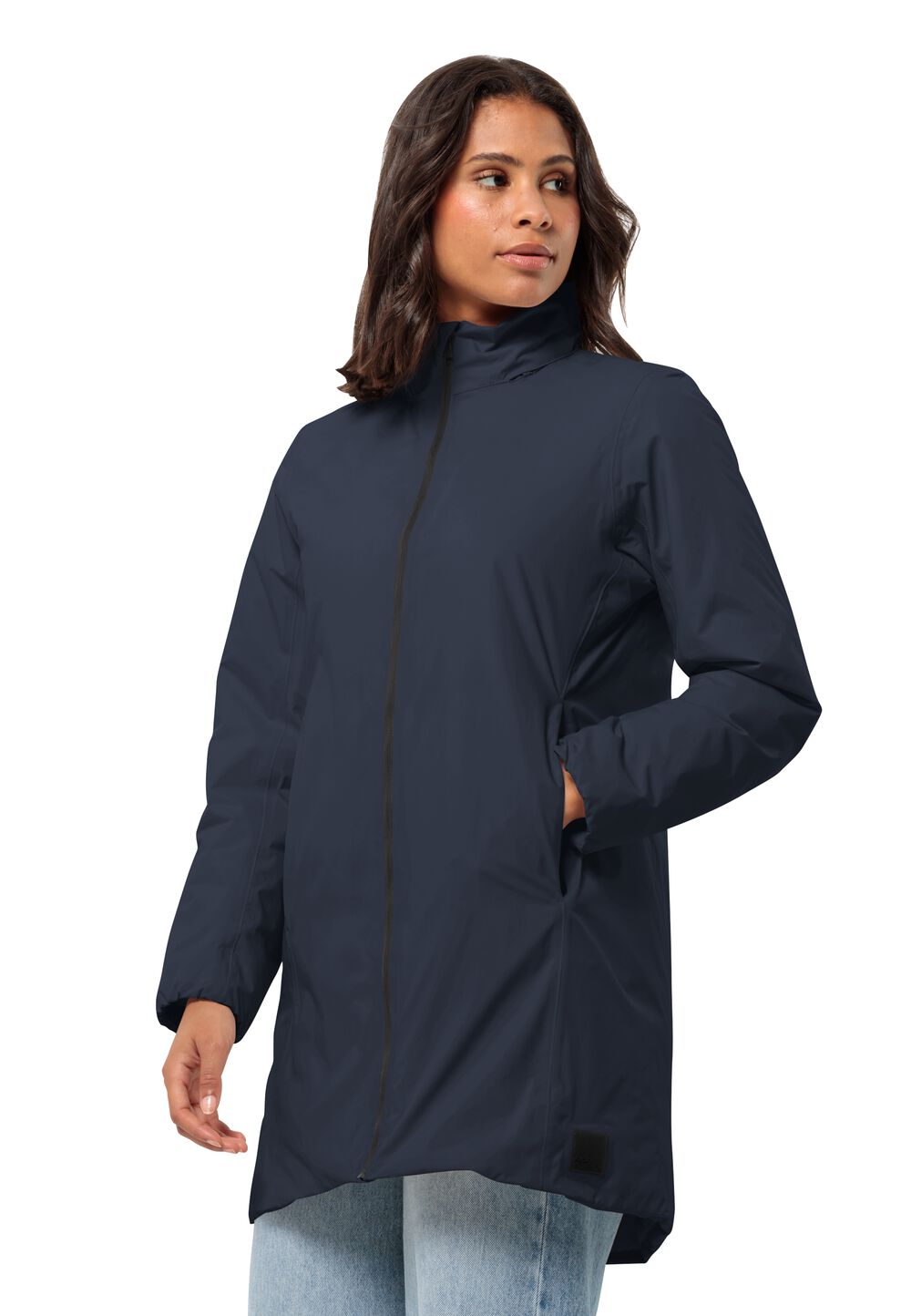 Jack Wolfskin Wasserdichter Mantel Damen Textor Coat Women L blau night blue von Jack Wolfskin