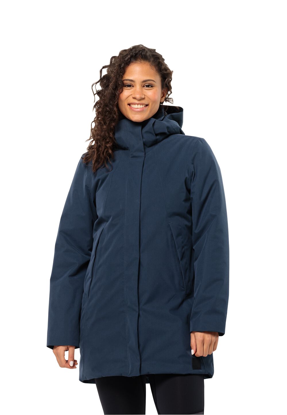 Jack Wolfskin Wasserdichter Wintermantel Damen Salier Coat L blau night blue von Jack Wolfskin