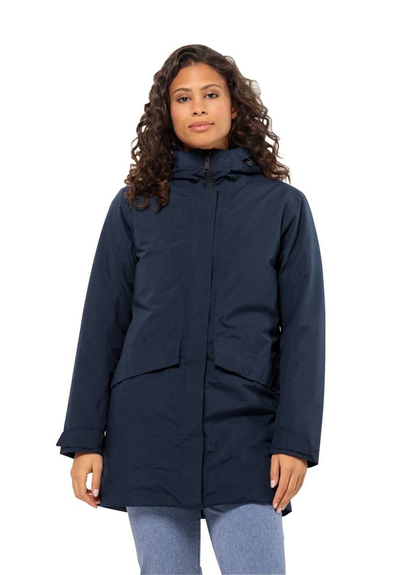 Jack Wolfskin Wasserdichter Wintermantel Damen Tempelhof Coat Women M blau night blue von Jack Wolfskin