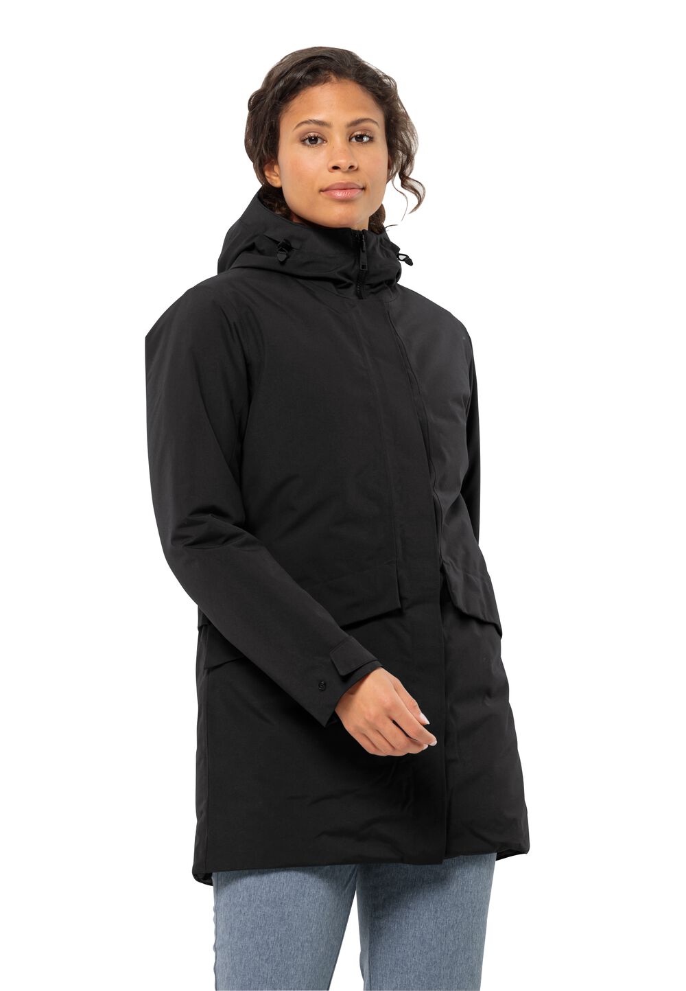 Jack Wolfskin Wasserdichter Wintermantel Damen Tempelhof Coat Women M schwarz black von Jack Wolfskin