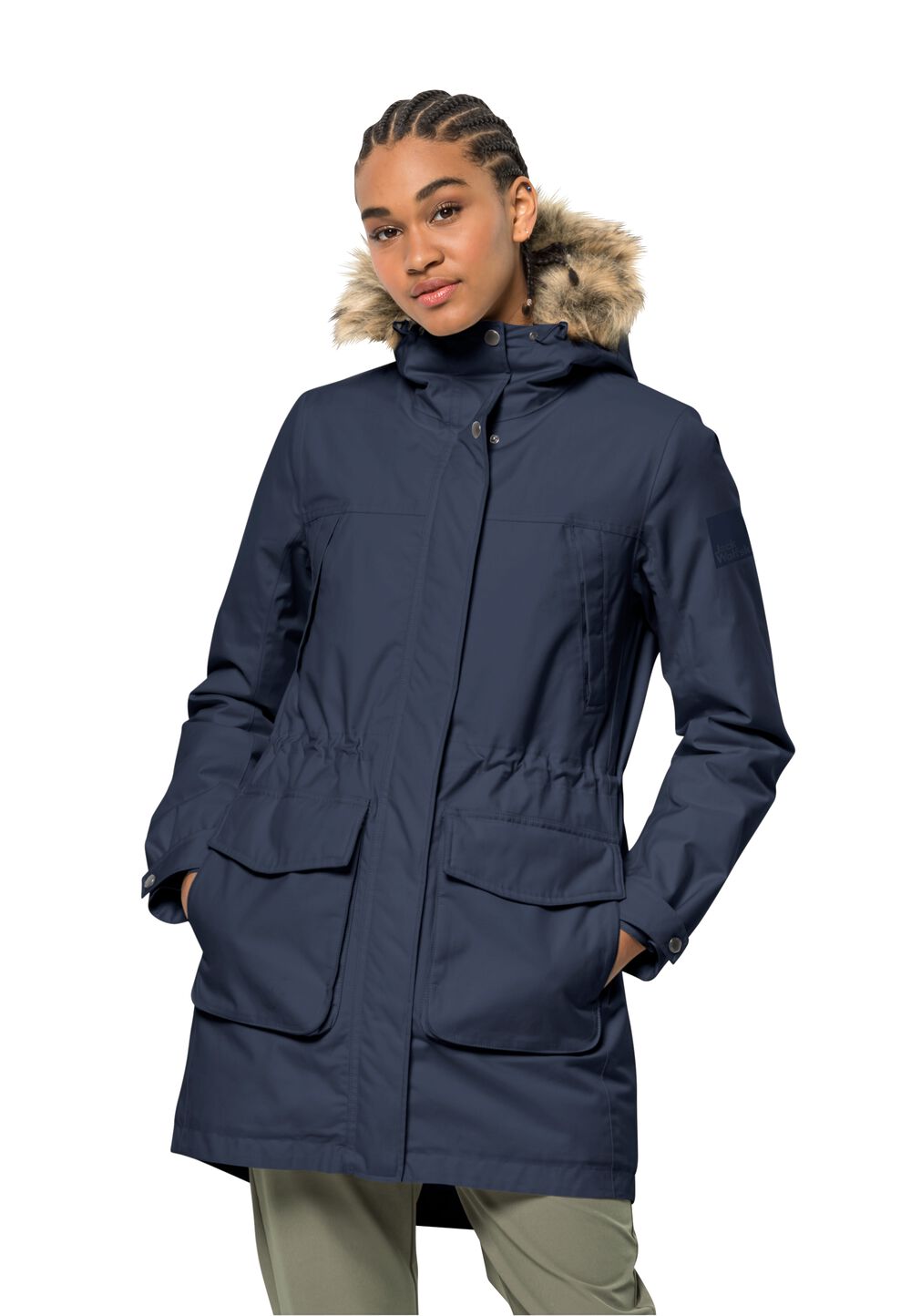 Jack Wolfskin Wasserdichter Wintermantel Damen Winterfrost Ins Parka Women L blau night blue von Jack Wolfskin