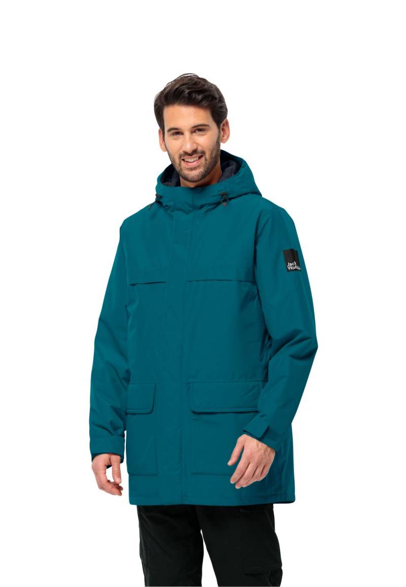 Jack Wolfskin Wasserdichter Wintermantel Herren Winterlager Parka Men M teal teal von Jack Wolfskin