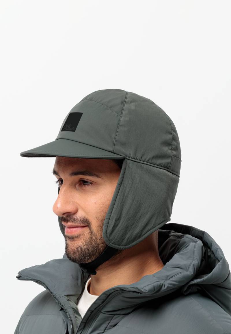 Jack Wolfskin Winddichte Schirmmütze mit Ohrenschutz Wandermood Cap M grau slate green von Jack Wolfskin