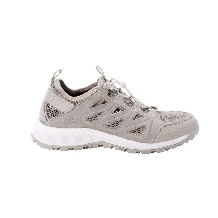 Jack Wolfskin Woodland 2 Hybrid Low Outdoor Wanderschuh für Damen hellgrau, 39.5 von Jack Wolfskin