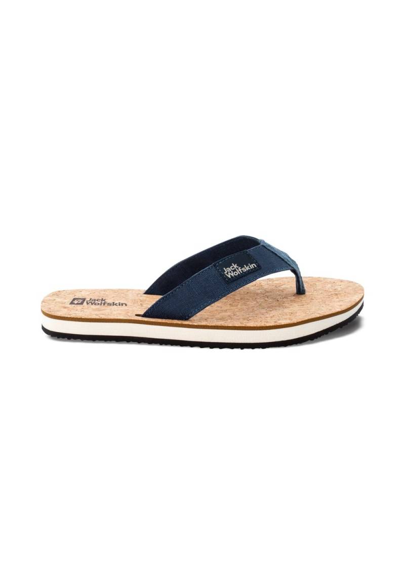 Jack Wolfskin Ecostride 2 Slipper Women 42 blue / cork blue / cork von Jack Wolfskin
