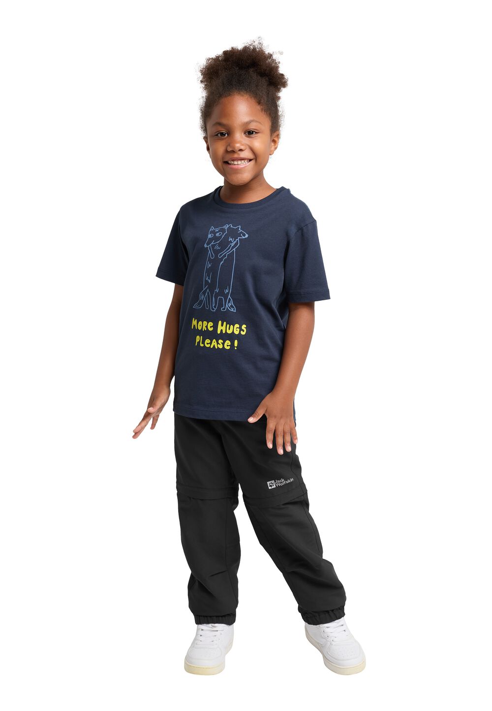 Jack Wolfskin Zip-Off Hose Kinder Active Zip Off Pants Kids 140 schwarz granite black von Jack Wolfskin