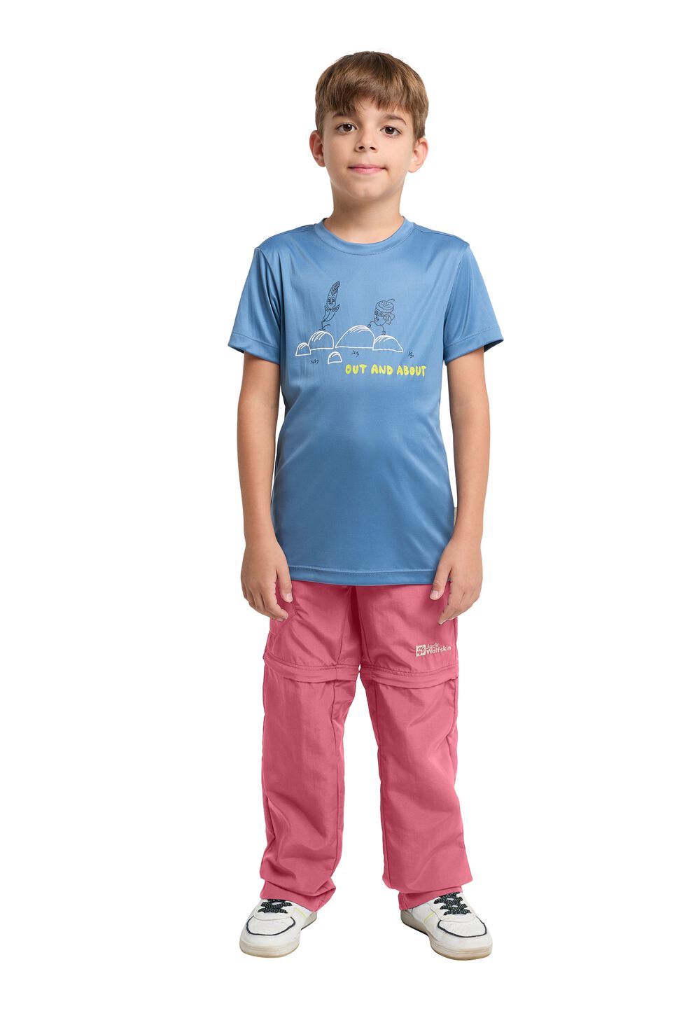 Jack Wolfskin Zip-Off Hose Kinder Safari Zip Off Pants Kids 128 soft pink soft pink von Jack Wolfskin