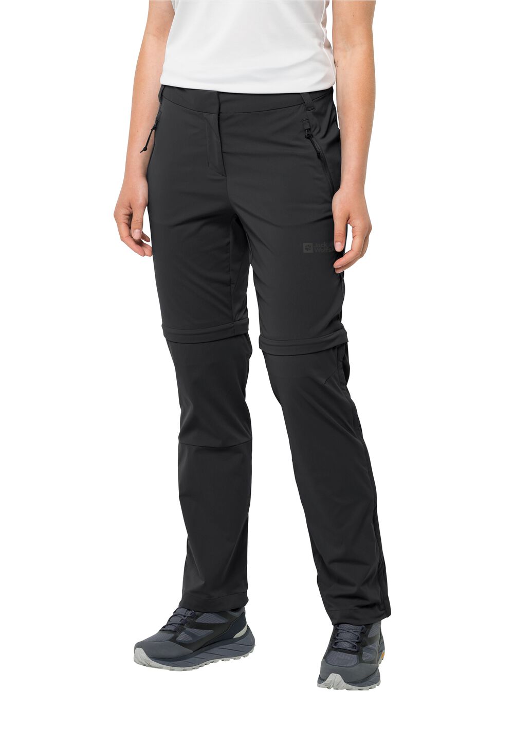 Jack Wolfskin Zip-Off Wanderhose Damen Glastal Zip Off Pants Women 38 schwarz black von Jack Wolfskin