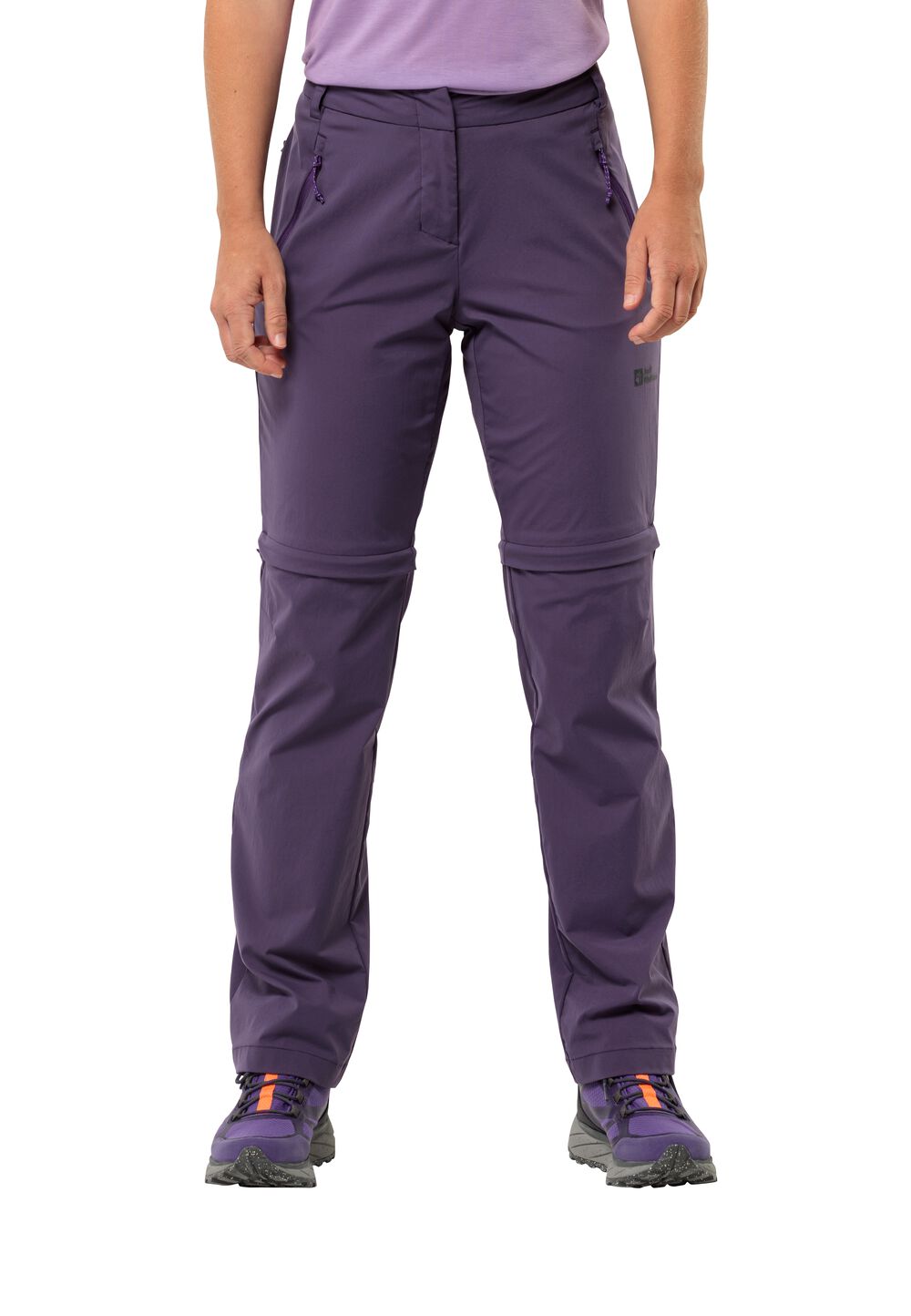 Jack Wolfskin Zip-Off Wanderhose Damen Glastal Zip Off Pants Women 40 dark grape dark grape von Jack Wolfskin