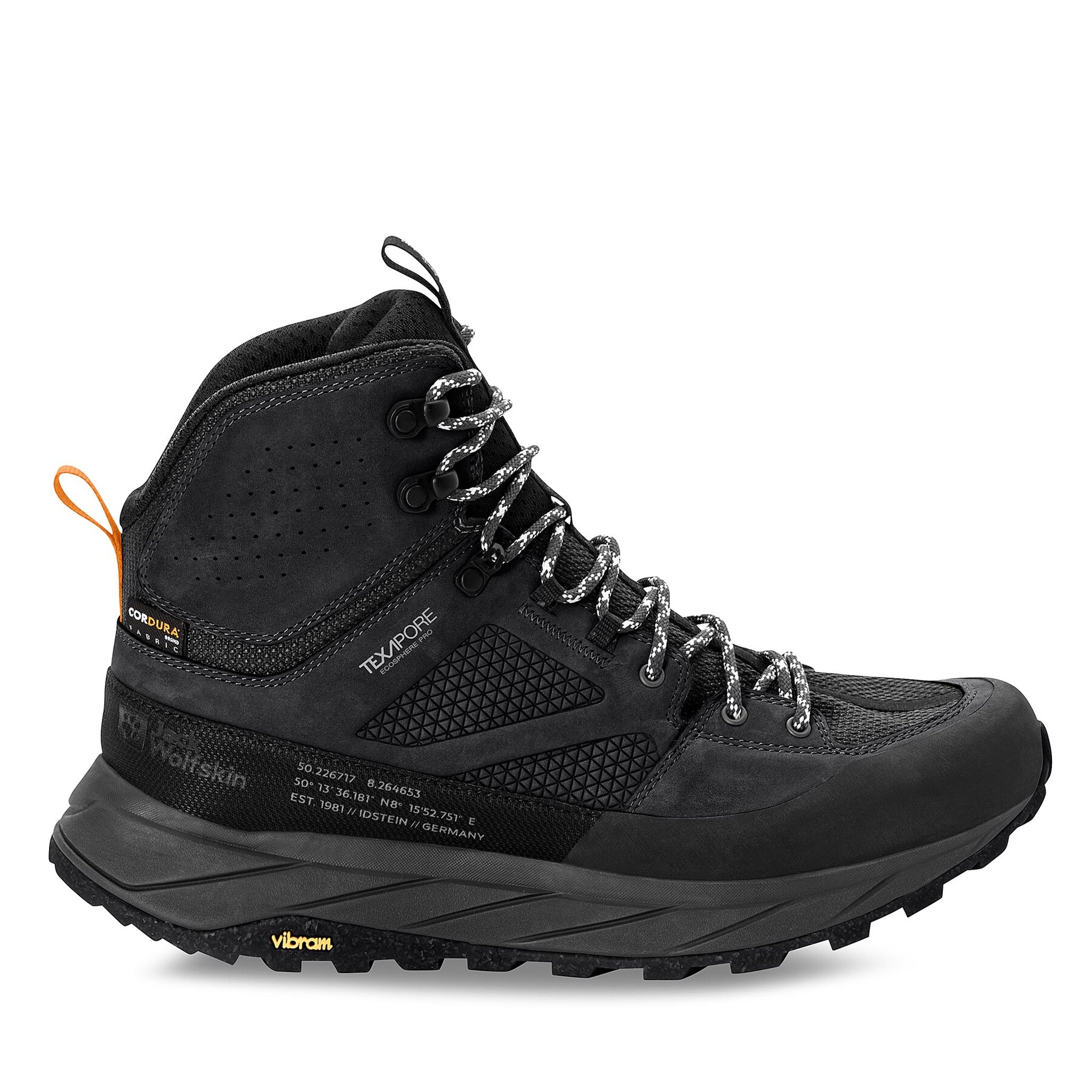 Trekkingschuhe Jack Wolfskin Terraquest Texapore Mid M 4056381 Black von Jack Wolfskin