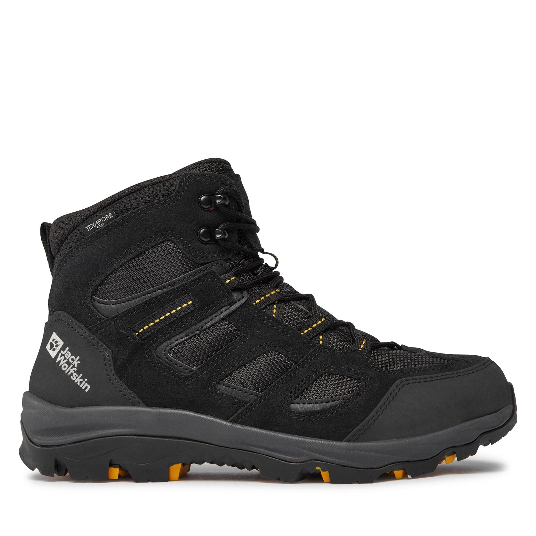 Trekkingschuhe Jack Wolfskin Vojo 3 Texapore Mid M 4042462 Black / Burly Yellow Xt von Jack Wolfskin