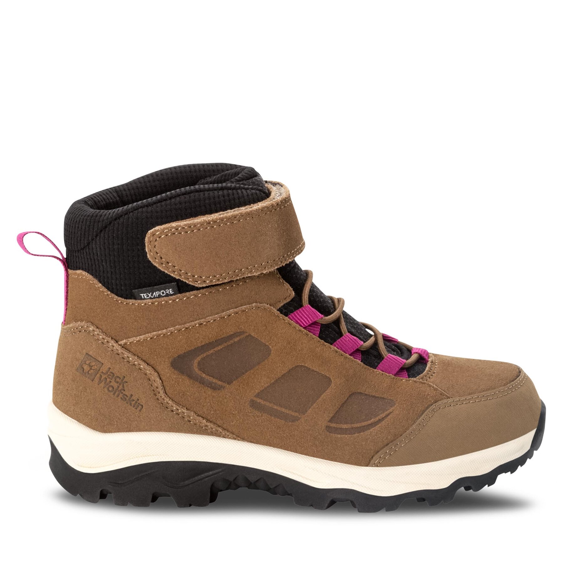 Trekkingschuhe Jack Wolfskin Vojo Lt Texapore Mid K 4054021 Brown/Pink von Jack Wolfskin