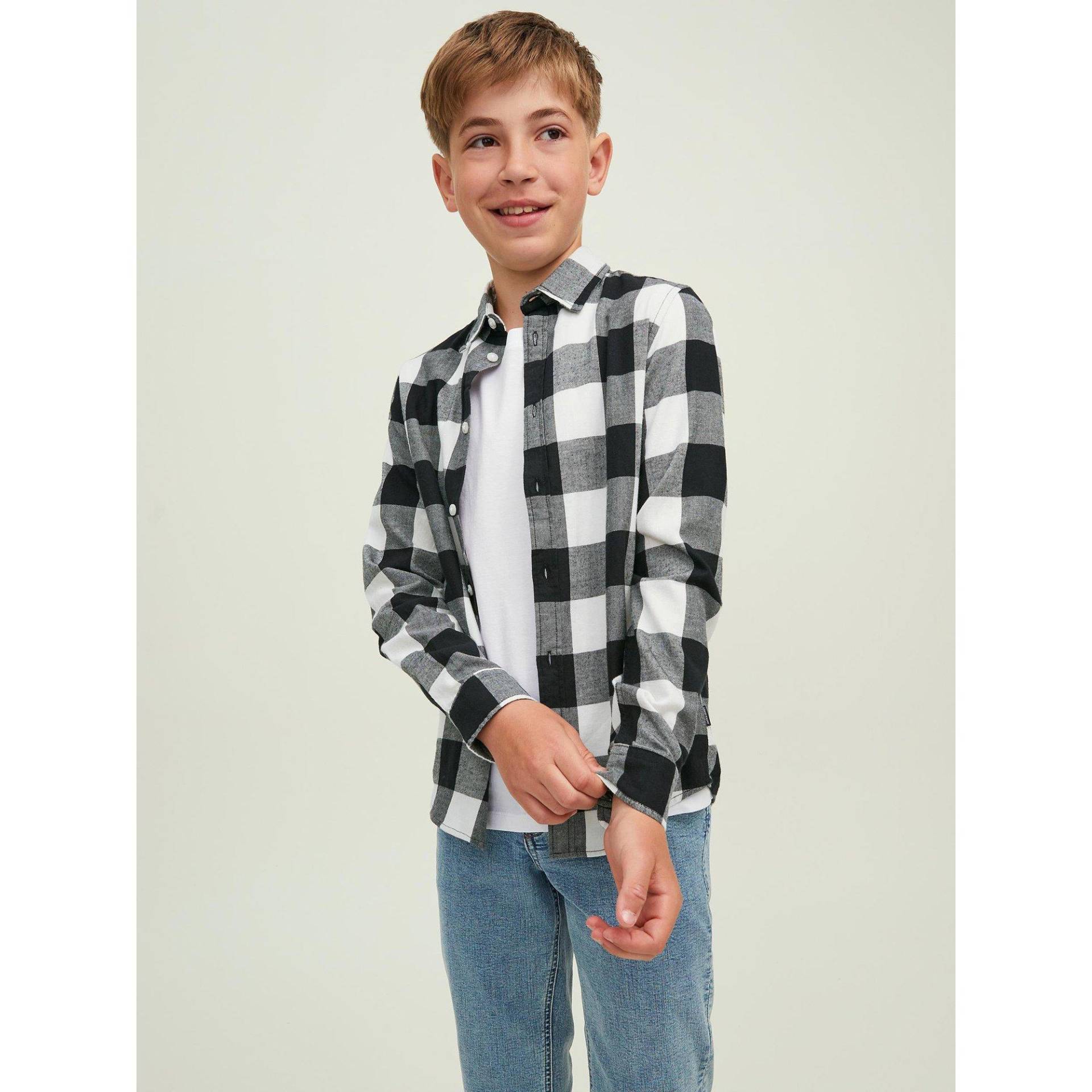 Hemd, Langarm Jungen Weiss  128 von Jack & Jones Junior