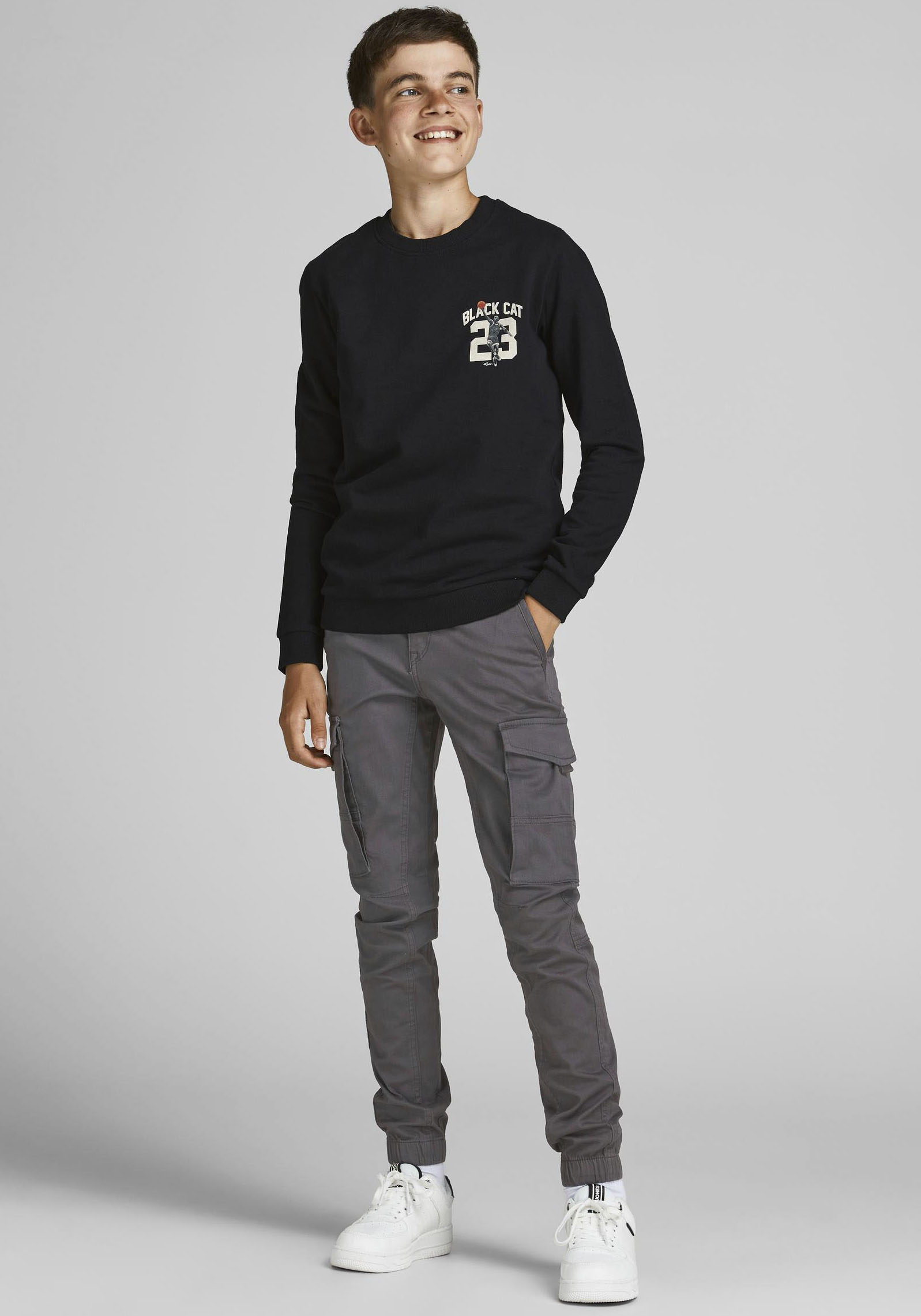 Jack & Jones Junior Cargohose »JPSTPAUL JJFLAKE 542 ASPHALT NOOS JNR« von Jack & Jones Junior