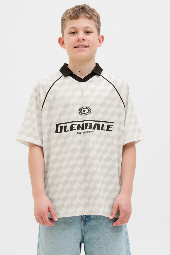 Jack & Jones Junior JCOLIDO Mesh Poloshirt | Cloud Dancer + Vapour Blu | Jungen  | 152 von Jack & Jones Junior