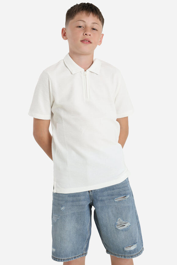 Jack & Jones Junior JJBENJA Strukturiertes Poloshirt | Cloud Dancer | Jungen  | 152 von Jack & Jones Junior