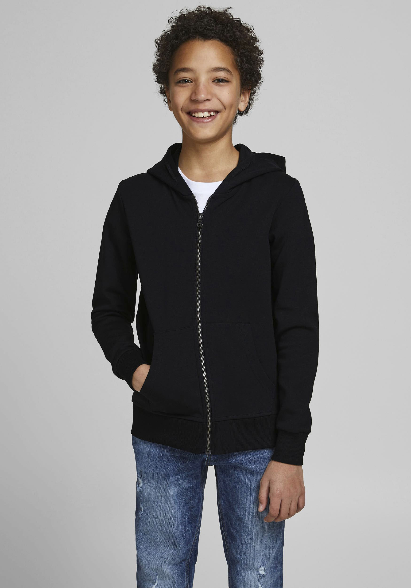 Jack & Jones Junior Kapuzensweatjacke »JJEBASIC SWEAT ZIP HOOD NOOS JNR« von Jack & Jones Junior