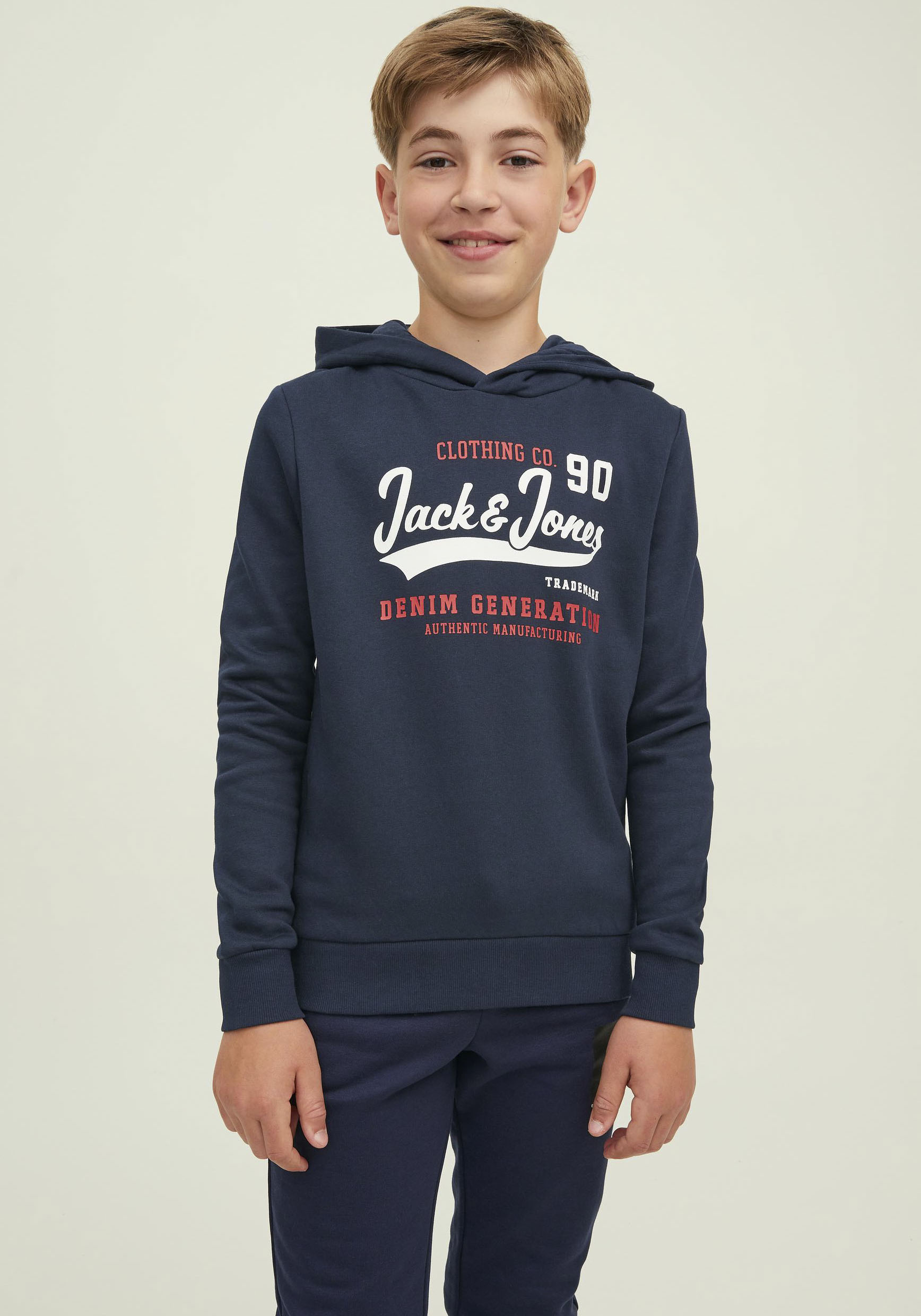 Jack & Jones Junior Kapuzensweatshirt »JJELOGO SWEAT HOOD 2 COL 22/23 NOOS JNR« von Jack & Jones Junior